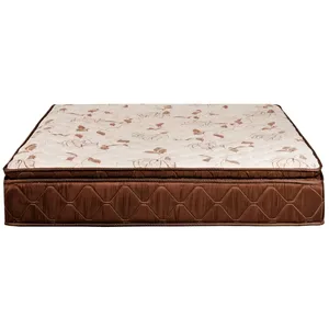 Colchão de Mola Bonnel, Pillow Top, 138x188, Marrom Liso Tulipa - Sonho