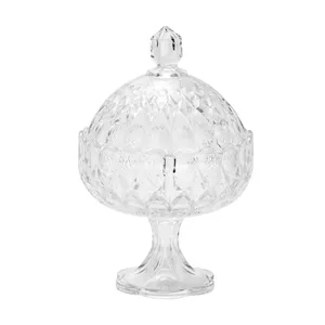 Bomboniere Angélica da Wolff, Cristal, Com Pé e Tampa, 21,5 x 32,5cm - 25573