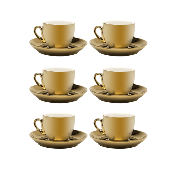 Conjunto de Xícaras para Café Versa Wolff, Porcelana, 6 Peças - 17369