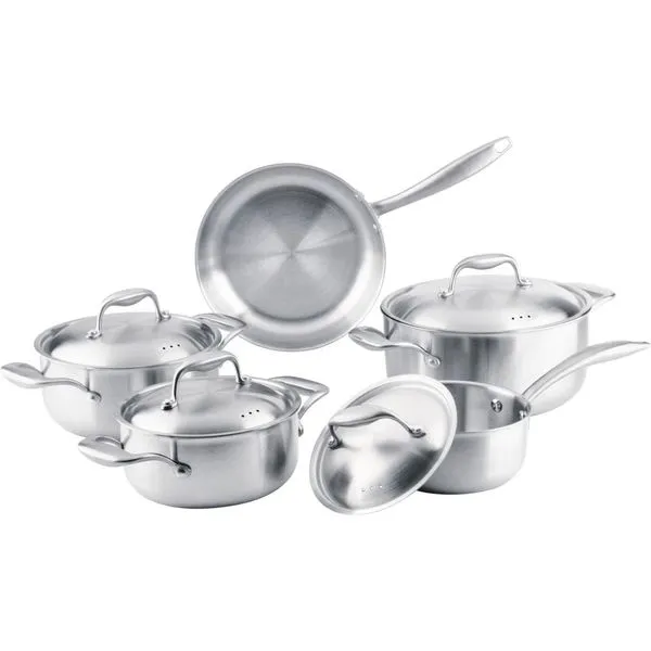 Conjunto de Panelas Premium 5 Peças em Aço Inox - PA1000-5