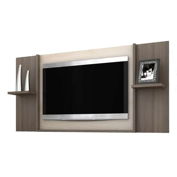 Painel para TV com Prateleiras - Somopar Sonata Malbec / Preto