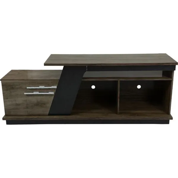 Rack com Rodízio - RV Móveis Caribean Teka / Preto Linho