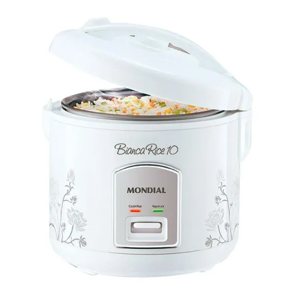 Panela Eletrica de ARROZ Bianca Rice 10 Xicaras com Funcao Aquecer Branca PE-10 220V