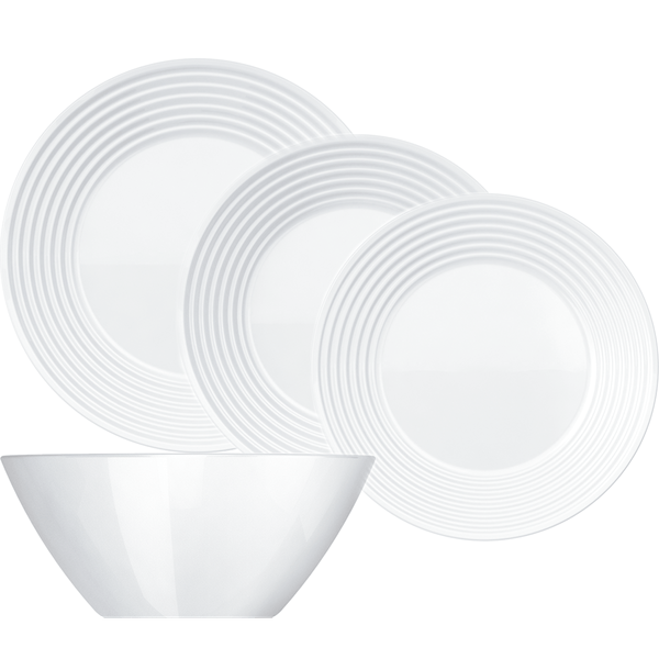 Aparelho de Jantar Opaline Saturno Bowl Duralex, 16 Peças, Vidro Sodacal - 1949