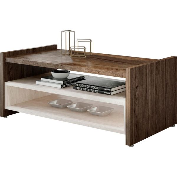 Mesa de Centro com Nicho - Belaflex Athenas Roble / Champagne