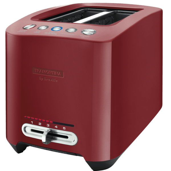 Torradeira Smart Inox Tramontina by Breville, Controle Ajustável e Indicador de Tempo, Vermelha - 69045 220V