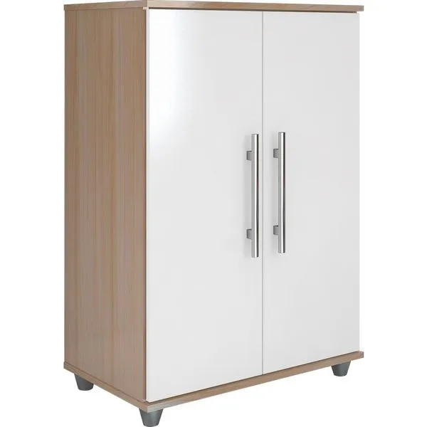 Armário Multiuso 2 Portas Amarula / Branco - Lucca Amarula / Branco