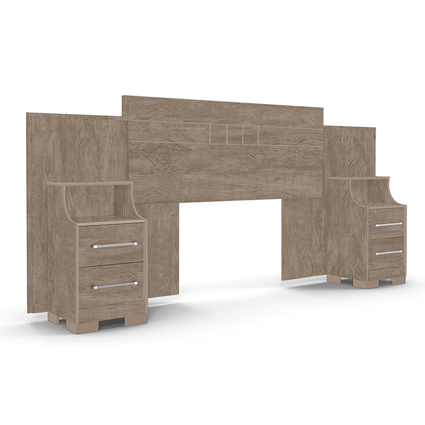 Cabeceira 100% MDF, com 4 Gavetas, Pintura UV - Fenix Móveis Magnífica Cacau