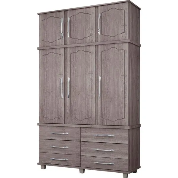 Guarda-roupa 6 Portas 6 Gavetas - Fabrimóveis Cristal Terrarum