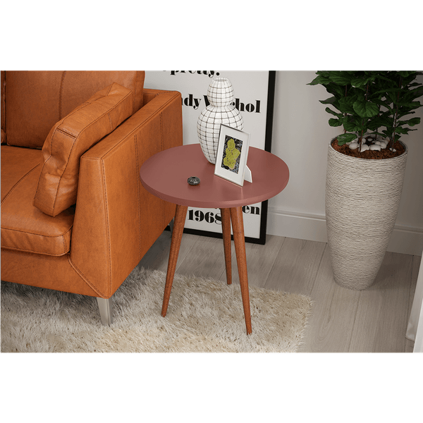 Mesa de Apoio em MDF, Pés Palito - Legs Terracota