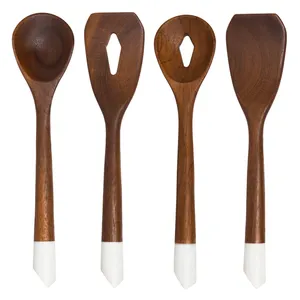 Conjunto de Colheres para Servir, 4 Peças, Em madeira - Oxford 069-659