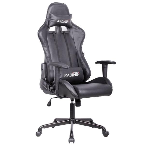 Cadeira Gamer, Base Giratória, Com Braço, Inclinável, Apoio Lombar - Shanghai II Preta