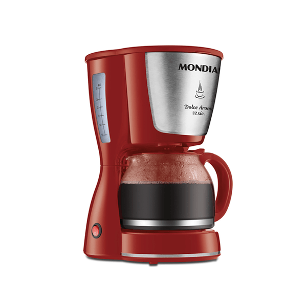 Cafeteira Elétrica, Dolce Arome, Inox, Vermelha, Sistema corta pingos, Mondial - C-32 220V