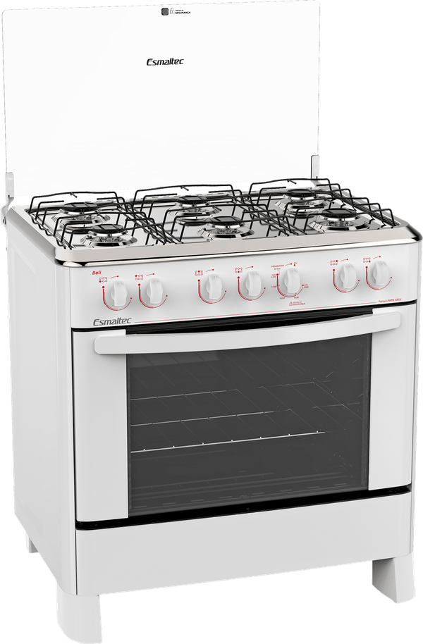 Fogão 6 Bocas de Piso Esmaltec, Branco - Bali 6076