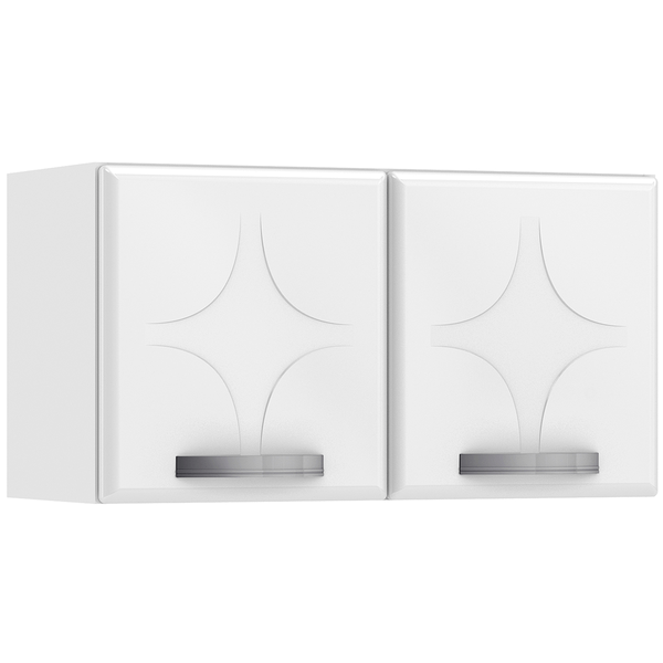 Armário Duplo Baixo em Aço, 2 Portas, Dobradiças Metálicas - Telasul Rubi Branco