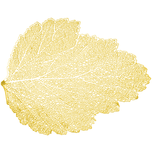 Lugar Americano Autumn Leaf da Lyor, Plástico PVC, 38 x 38 cm, Dourado - 7431