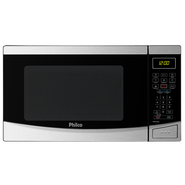 Forno Microondas Philco, 28l, 1400W, Preto/Inox - PMO28INOX 110V