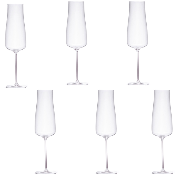 Conjunto de Taças para Champanhe Alex 210ml 6 Peças Cristal Ecológico
