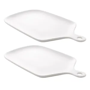 Conjunto de Travessas Nórdica, 2 Peças, 26x16 cm, Porcelana, Branco - 28714