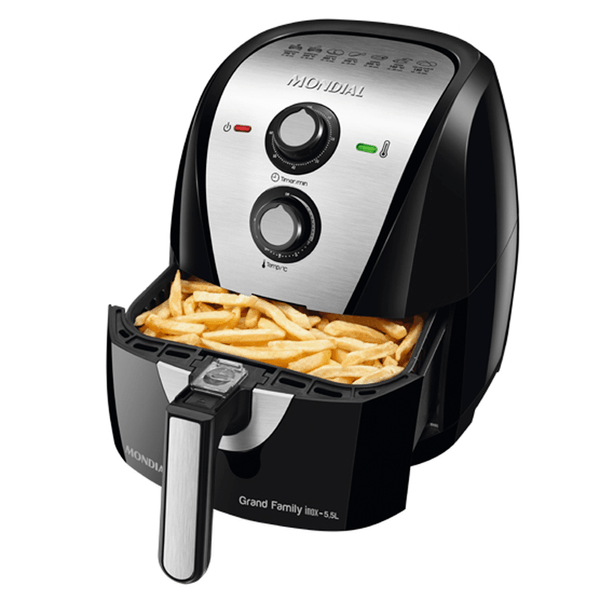 Air Fryer Mondial 1900W 5,5 Litros Preto com Inox AF55I 220V