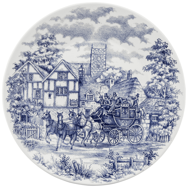 Jogo de Pratos Fundos Biona Cena Inglesa, 6 Peças, Cerâmica - MM14 - 7419