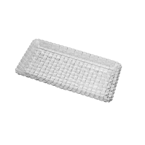 Travessa Retangular Tress Lyor, 13,20 x 2,5 cm, Cristal - 7640