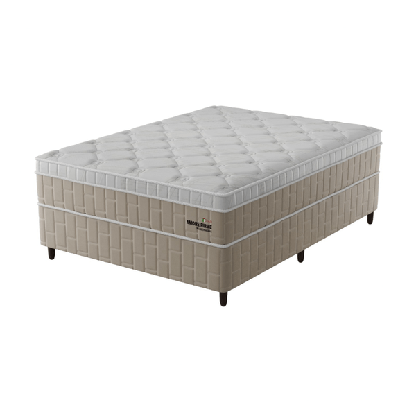 Conjunto Box Casal Amore Firme com Molas Ensacadas 1,88X1,38 - Topazio