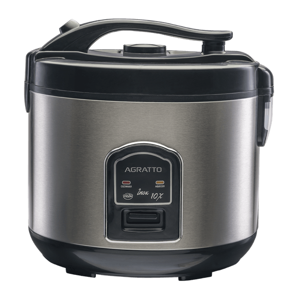 Panela Elétrica Arroz Agratto, 700W, 10 Xicaras, Tampa Visor de Vidro, Aço Inox - PAI10X 220V