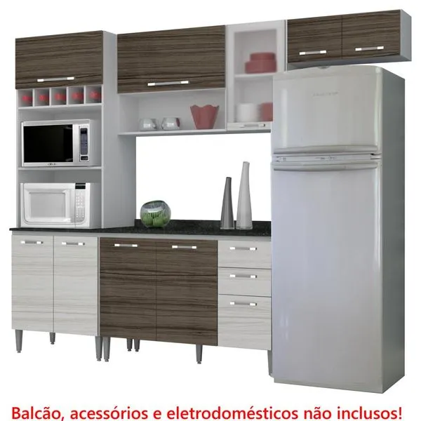 Cozinha Kits Paraná Dubai 3 Peças Rovere / Dubai