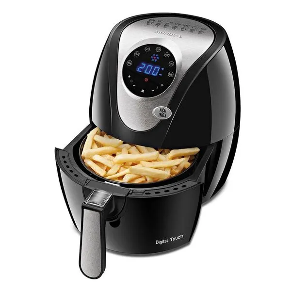 Fritadeira Elétrica Mondial Family Digital Touch 3,2l Af-26 Air Fryer-220v-preto/inox 220