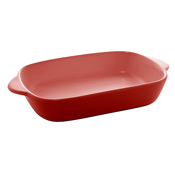 Conjunto de Travessas Bon Gourmet, 24x14x5cm, 2 Peças, Porcelana, Vermelho - 28733