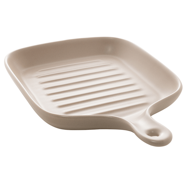 Travessa Nórdica Bon Gourmet, Cinza, Porcelana, 17,5x23,5cm - 28605