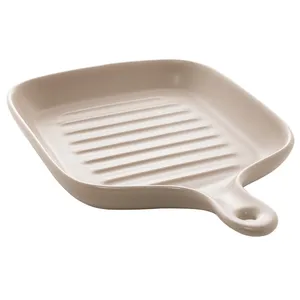 Travessa Nórdica Bon Gourmet, Cinza, Porcelana, 17,5x23,5cm - 28605