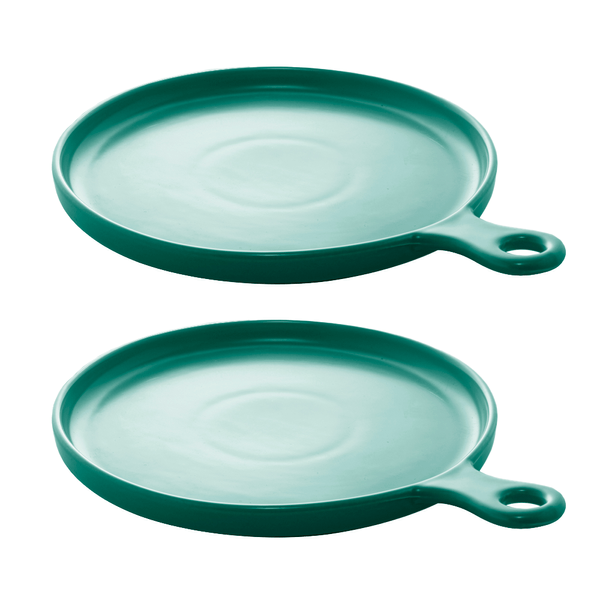 Conjunto de Travessas Nórdica, 2 Peças, 26cm, Porcelana, Verde Escuro - 28700