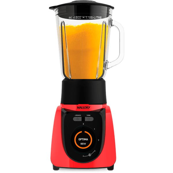 Liquidificador Optima Glass Mallory, 820W, 4 Velocidades, 1.8L, Vermelho - B91201972 220V