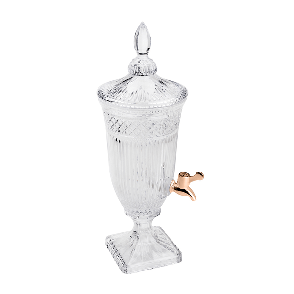 Dispenser para Bebida Persa da Lyor, Cristal, Com Torneira em Cobre, 2 Litros - 9049