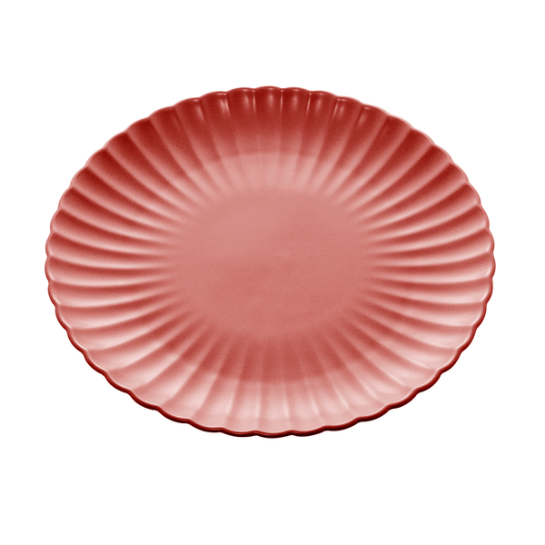 Prato Raso Bon Gourmet Matt, Porcelana Nórdica, Vermelho, 26x3cm - 28678