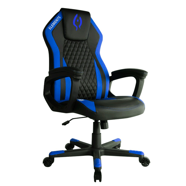 Cadeira Gamer, Altura Ajustável, Couro Sintético, Mecanismo Butterfly - Elemental Acqua Azul / Preto