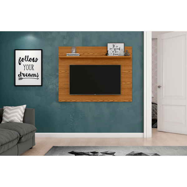 Painel para TV 46'', MDP, Pintura UV, 1 Prateleira - Topazio Cumarú