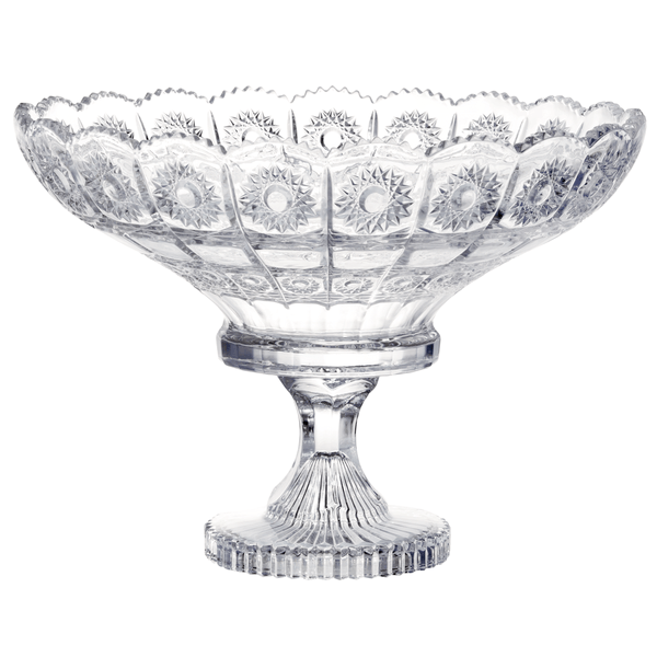 Centro de Mesa Decorativo Cristal L'Hermitage, Com Pé, Vidro - 22065