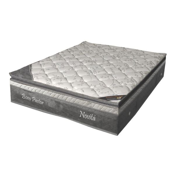 Colchão Casal Queen com Molas Ensacadas Orto Pillow Flex 158x198cm - Bom Pastor Novitá Colchão Casal com Molas Pocket Orto Pillow Flex 158x198cm - Bom Pastor Novitá
