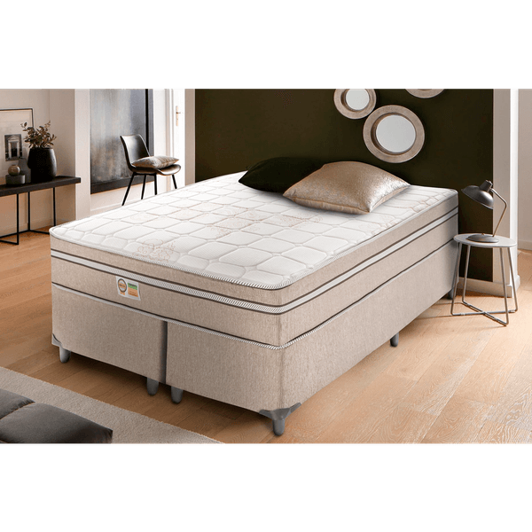 Conjunto Box Queen, Espuma D28, 158x198cm - Aquila