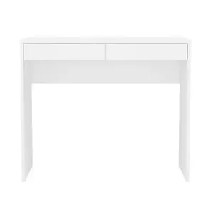 Mesa de Escritório Politorno Tijuca com 2 Gavetas Branco