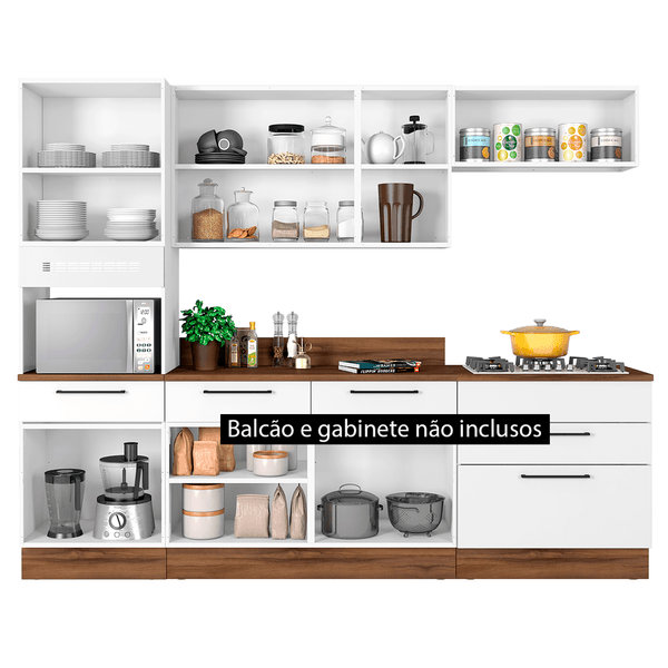 Cozinha Exclusive em Aço 3 Peças 6 Portas 1 Gaveta Itatiaia Branco