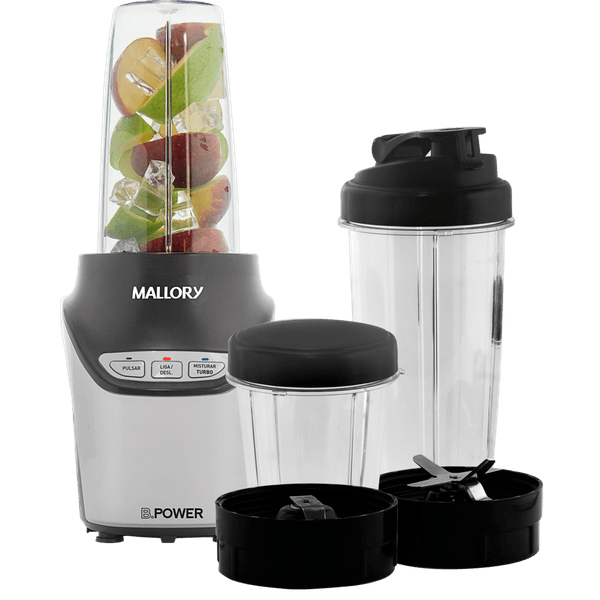 Liquidificador Mallory Super Blender Power, 1000W, 2 Copos, 3 Velocidades, 600 e 400ml 220V