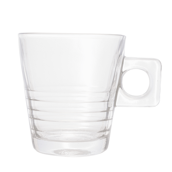 Conjunto de Xícaras para Café Lima, 3 Peças, 80ml, Vidro, Transparente - 45018
