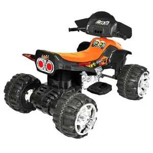 Quadriciclo Elétrico Fort Play Preto / Laranja com Cambio e Marcha Ré - 661
