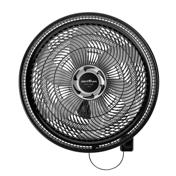 Ventilador de Parede Britânia 3 Velocidades 6 Pás Maxx Force 160W 48cm Preto BVP50P 110V