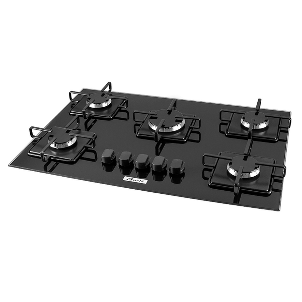 Cooktop Built 5 Bocas, Tampo em Vidro Temperado, Acendimento Superautomático, Preto - BLT5QPR Bivolt