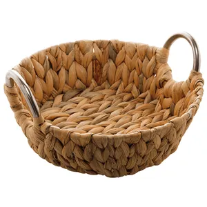 Cesto Lyor, Fibra Natural/Metal, Natural, 27x8 cm - 1641